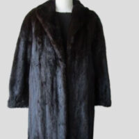 Mink Fur Coat Jacket Mint EMBA  Sz 10 Natural Dark Ranch