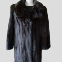 Mink Fur Coat Jacket MINT Sz 10 Natural Dark Ranch FEMALE