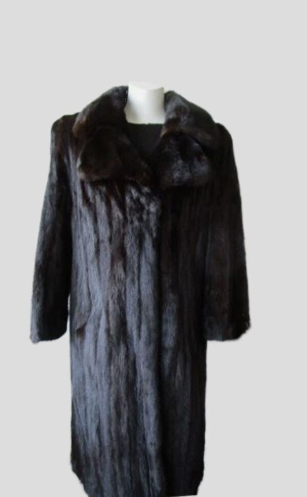 Mink Fur Coat Jacket MINT Sz 10 Natural Dark Ranch FEMALE