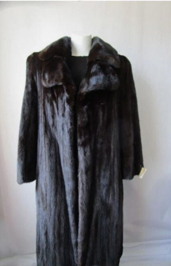 Mink Fur Coat Jacket MINT Sz 10 Natural Dark Ranch FEMALE - Image 3