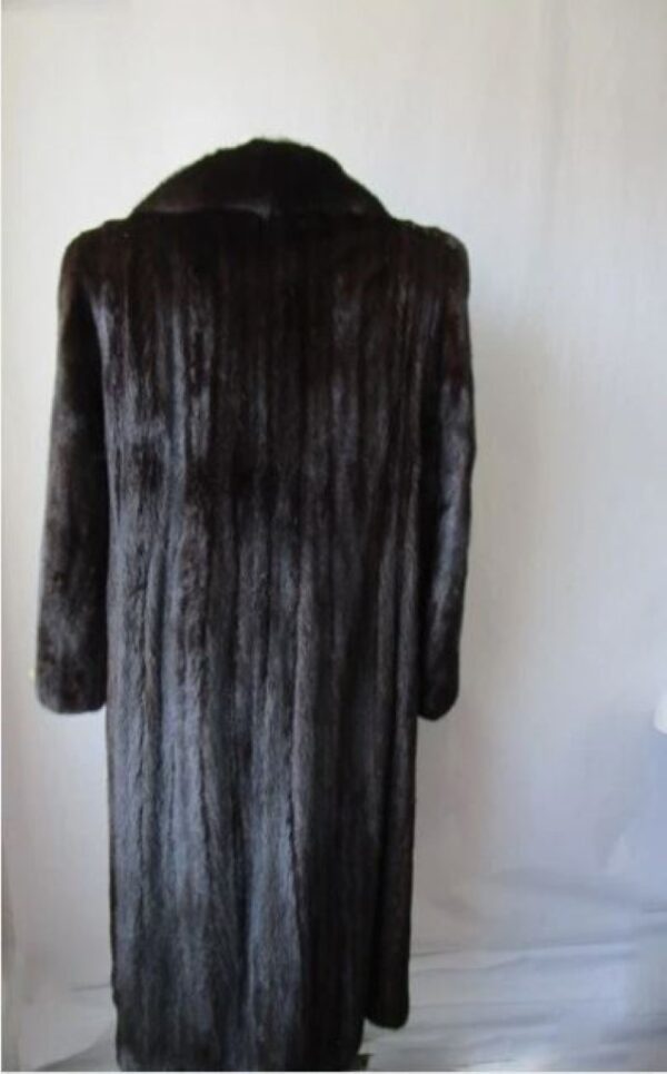 Mink Fur Coat Jacket MINT Sz 10 Natural Dark Ranch FEMALE - Image 4
