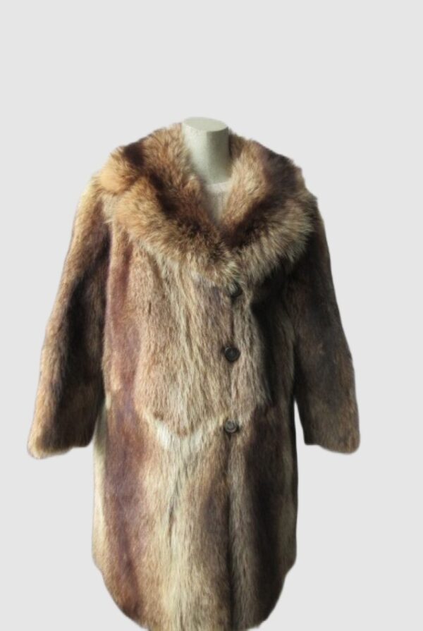 Raccoon Fur Coat Jacket MINT Sz 10