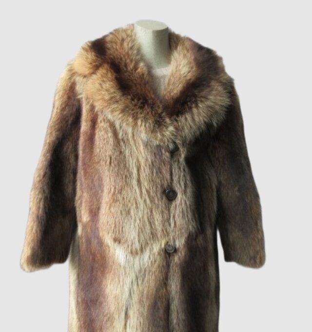 Raccoon Fur Coat Jacket MINT Sz 10