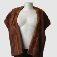 Reddish Mink Fur Stole Wrap Cape Wedding  MINT