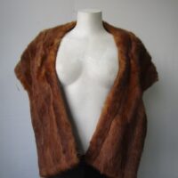 Reddish Mink Fur Stole Wrap Cape Wedding  MINT