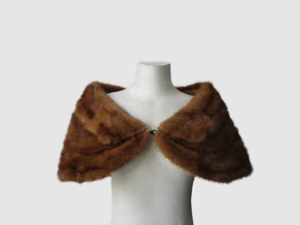 Mink Fur Collar Cape Stole Wrap Wedding MINT