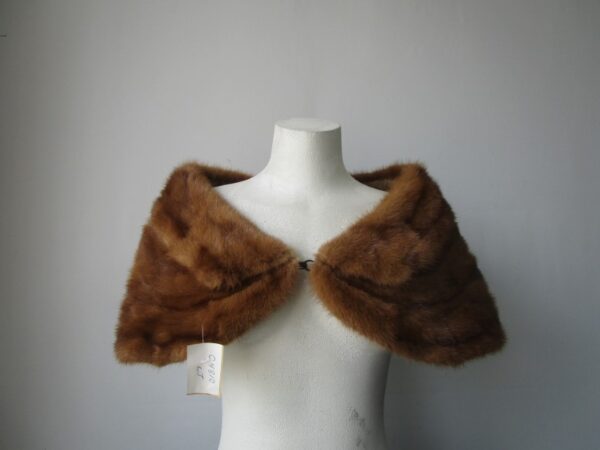 Mink Fur Collar Cape Stole Wrap Wedding MINT