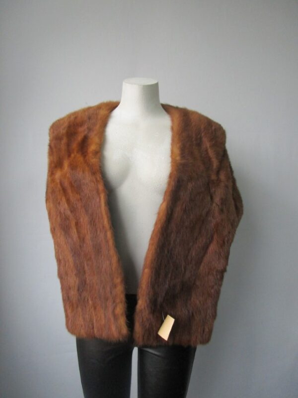 Mink Fur Shawl Stole Wrap Cape Mint Chinese Mink