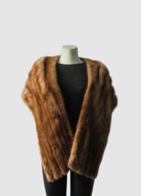 Mink Fur Shawl Stole Wrap Cape Wedding MINT