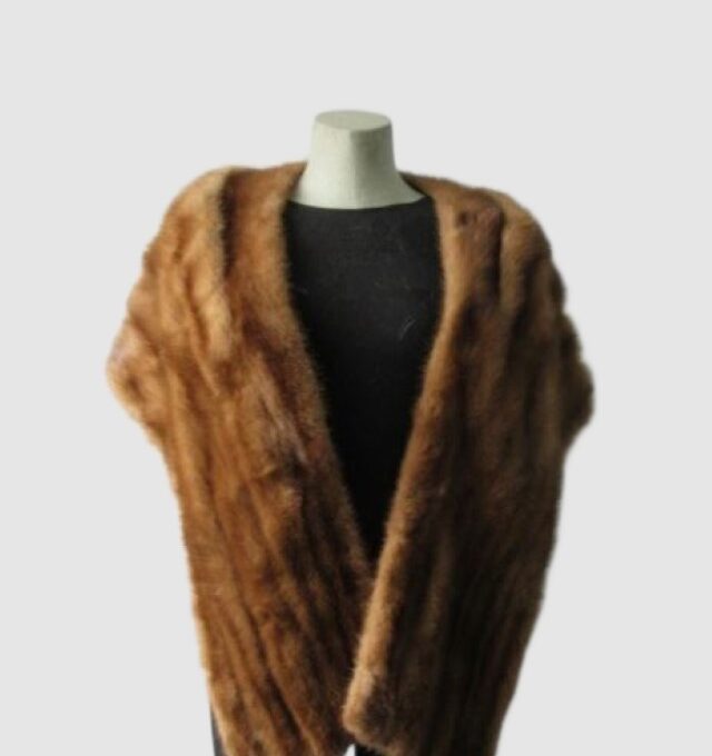 Mink Fur Shawl Stole Wrap Cape Wedding MINT