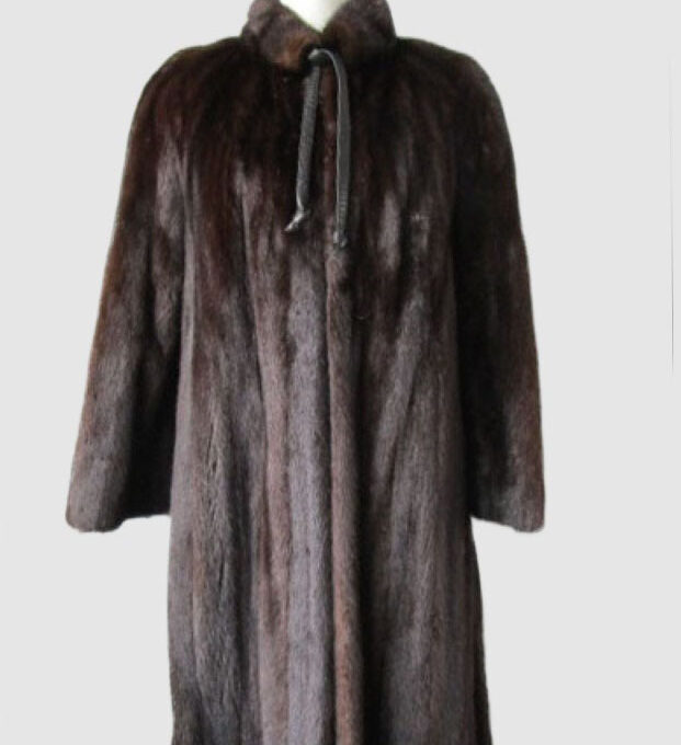 Mink Fur Coat Jacket MINT+  Sz 10 Natural Mahogany