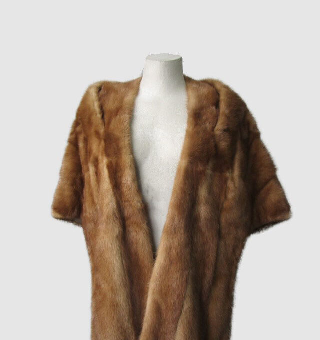 Mink Fur Stole Wrap Cape Wedding MINT+