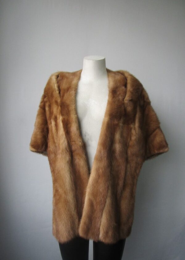 Mink Fur Stole Wrap Cape Wedding MINT+