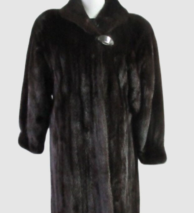 Mink Fur Coat Jacket SUPERB Sz 8 Female Natural Dark Ranch