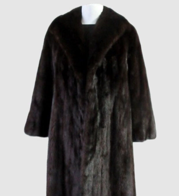 Mink Fur Coat Jacket MINT+ Sz 8 Natural Dark Ranch