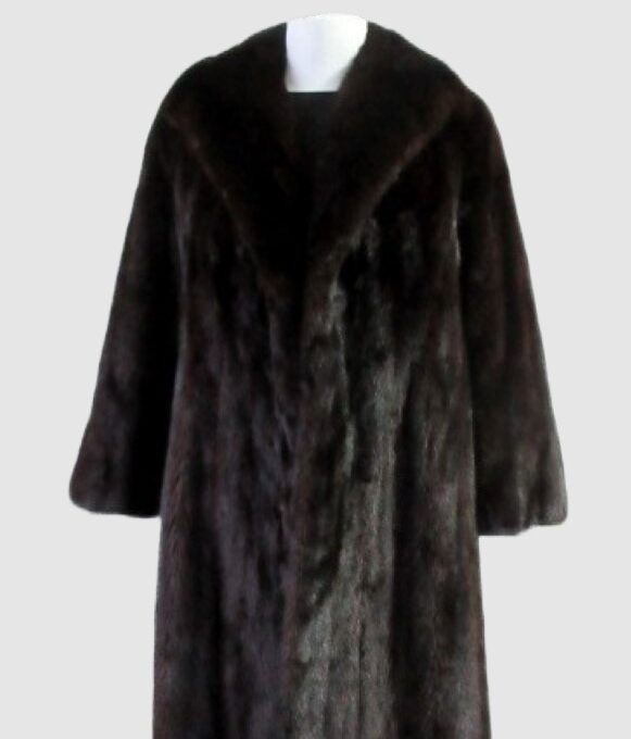 Mink Fur Coat Jacket MINT+ Sz 8 Natural Dark Ranch
