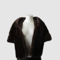 Mink Fur Stole Wrap Cape Wedding MINT+ Natural Dark Ranch