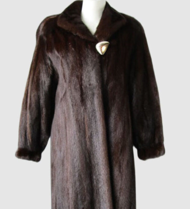 Mink Fur Coat Excellent Sz 8 Natural Dark Ranch