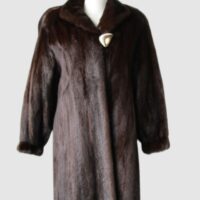 Mink Fur Coat Excellent Sz 8 Natural Dark Ranch