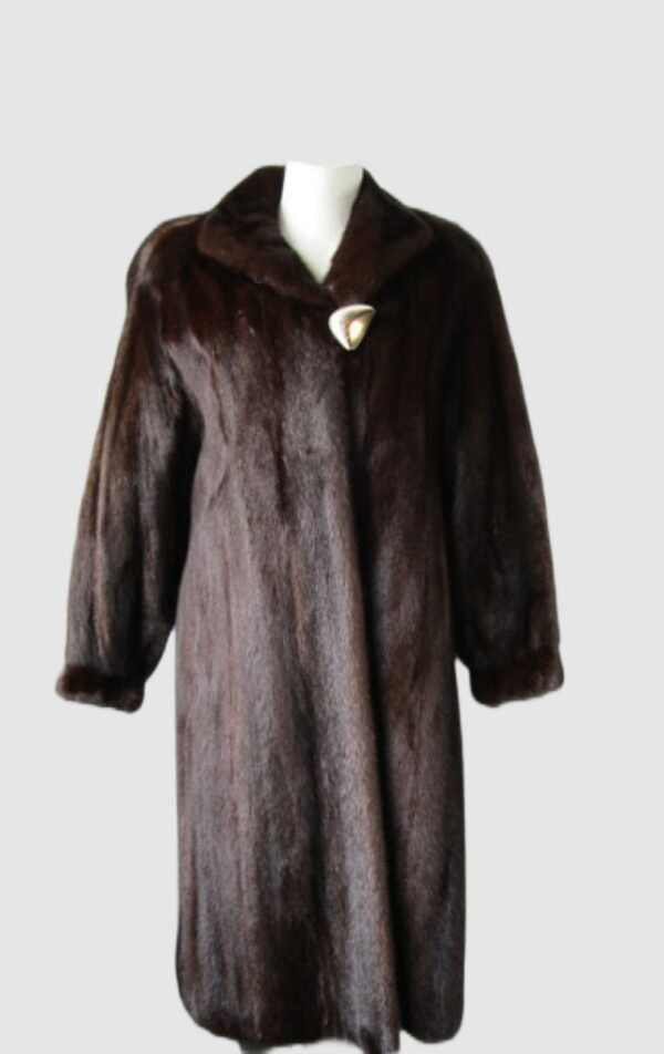 Mink Fur Coat Excellent Sz 8 Natural Dark Ranch