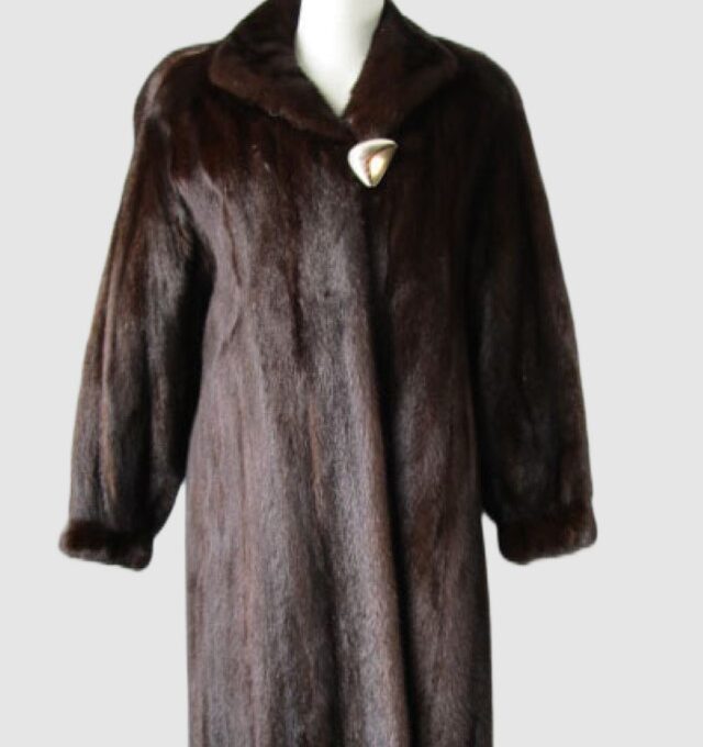 Mink Fur Coat Excellent Sz 8 Natural Dark Ranch