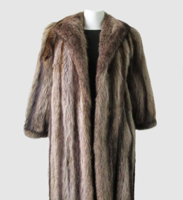 Raccoon Fur Coat Jacket MINT Ladies Sz 6