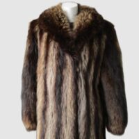 Raccoon Fur Coat Jacket Women MINT+ Sz 6