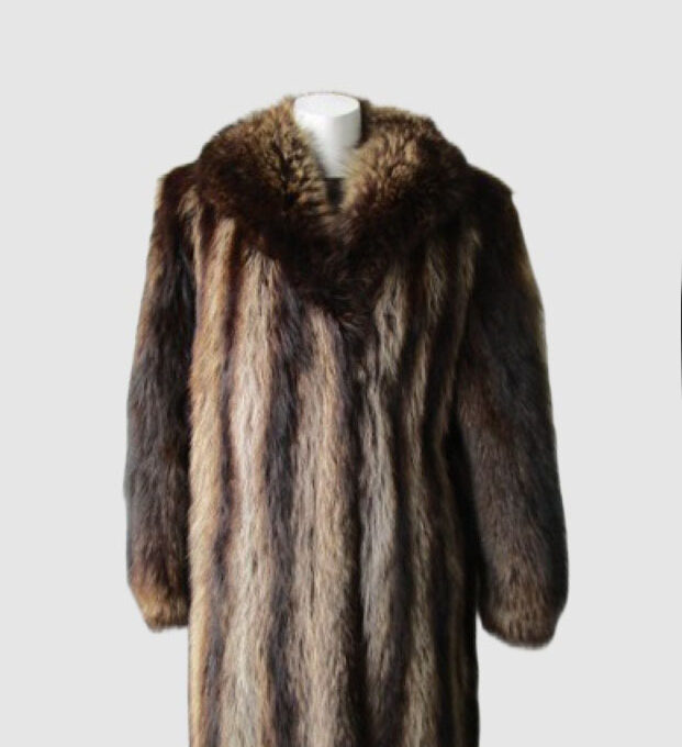Raccoon Fur Coat Jacket Women MINT+ Sz 6