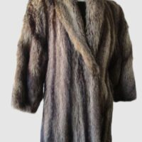Raccoon Fur Coat Jacket MINT Sz 6