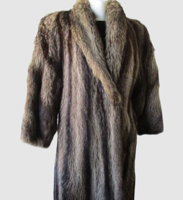 Raccoon Fur Coat Jacket MINT Sz 6