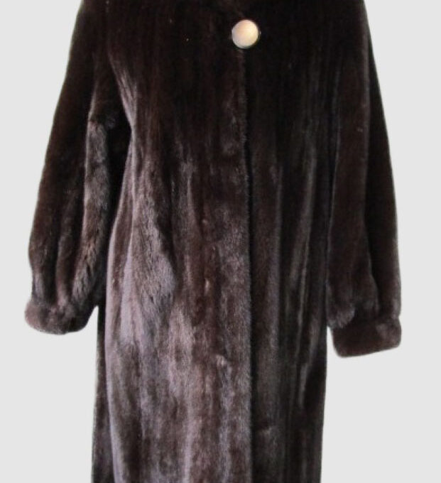 Mink Fur Coat Jacket SUPERB Sz 10 Natural Dark Pastel