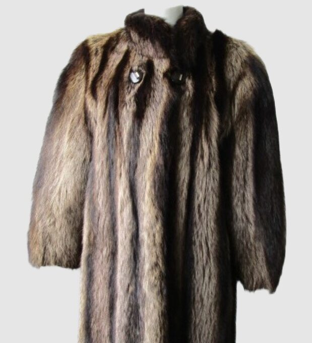 Raccoon Fur Coat Jacket MINT+ Sz 8