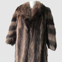 Raccoon Fur Coat Jacket MINT Sz 6