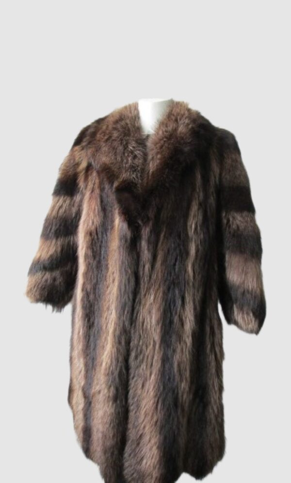 Raccoon Fur Coat Jacket MINT Sz 6