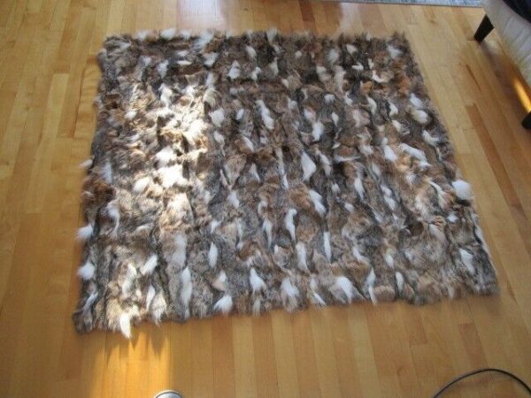 Lynx Fur Plate Throw Blanket Bedspread Rug - Image 2