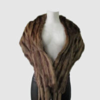 Squirrel Fur Stole Wrap Cape Wedding MINT Vintage Sz M
