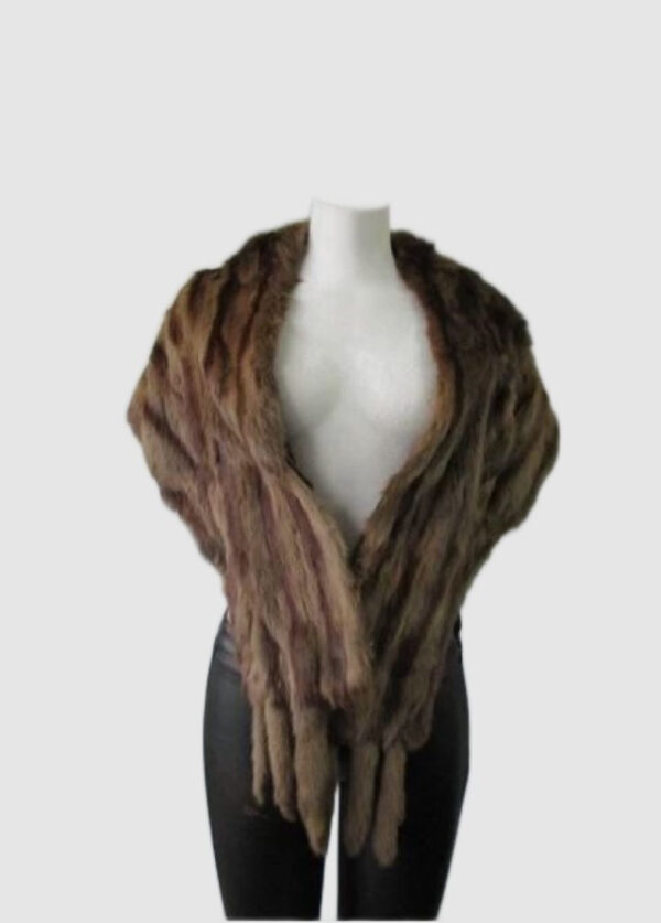 Squirrel Fur Stole Wrap Cape Wedding MINT Vintage Sz M