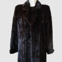 Mink Fur Coat Jacket MINT Sz 8 Natural Dark Ranch FEMALE