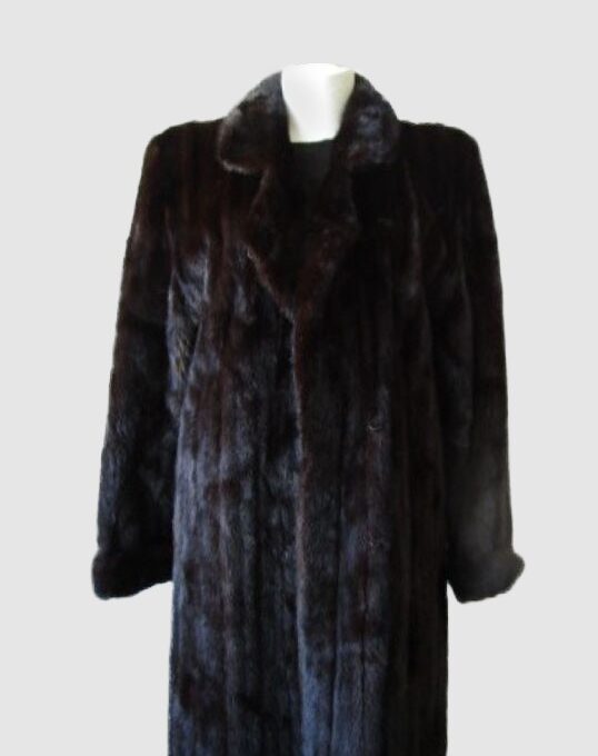 Mink Fur Coat Jacket MINT Sz 8 Natural Dark Ranch FEMALE