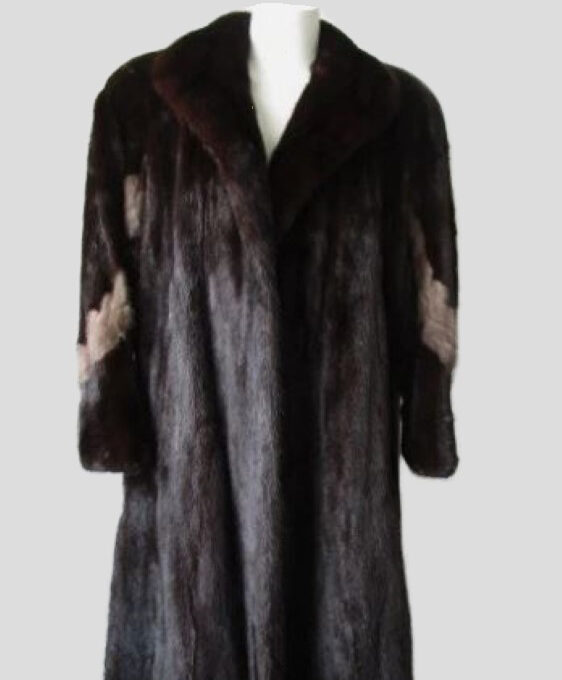 Mink Fur Coat MINT+ Sz M Natural Dark Ranch and Sapphire