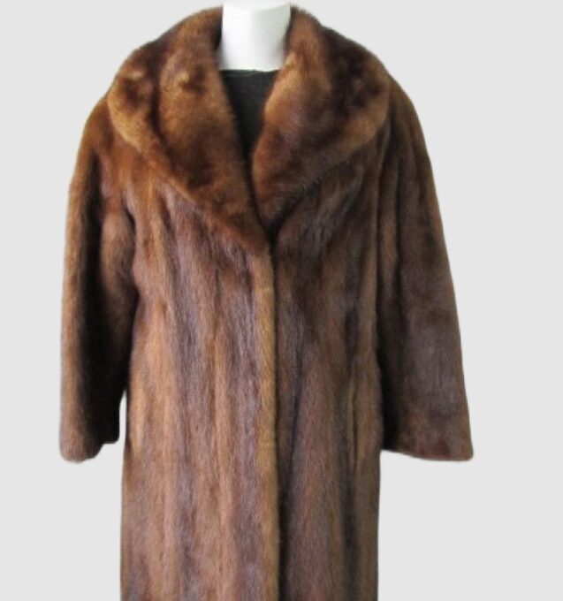 Mink Fur Coat MINT Sz 8 Natural Demi-Buff