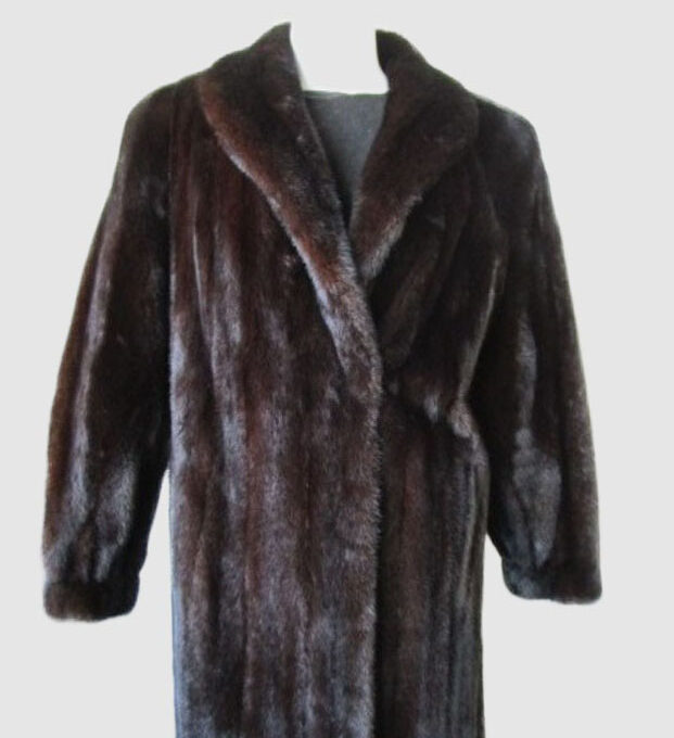 Mink Fur Coat Jacket Mint+ Sz 10 M Natural Dark Ranch