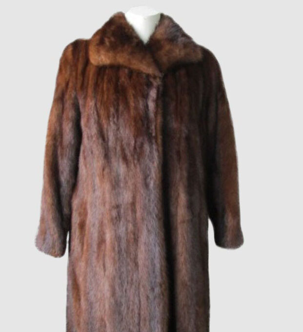 Mink Fur Coat MINT+  Sz 8 Natural Pastel+/