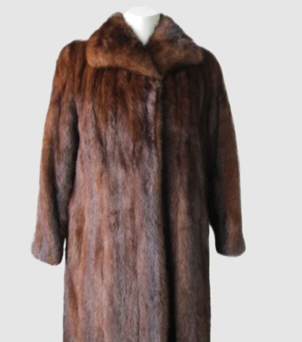 Mink Fur Coat MINT+  Sz 8 Natural Pastel+/