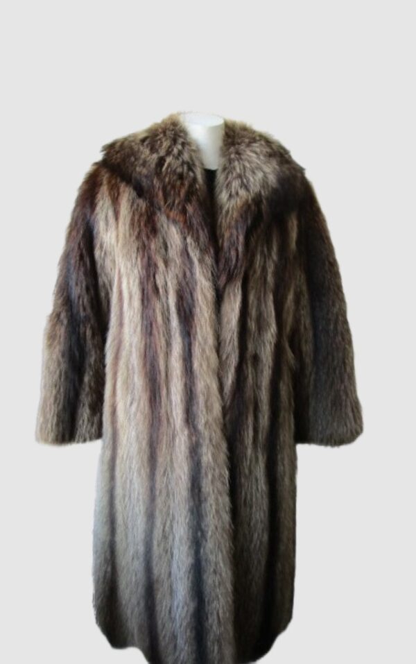 Raccoon Fur Coat Jacket Women MINT+ Sz 8