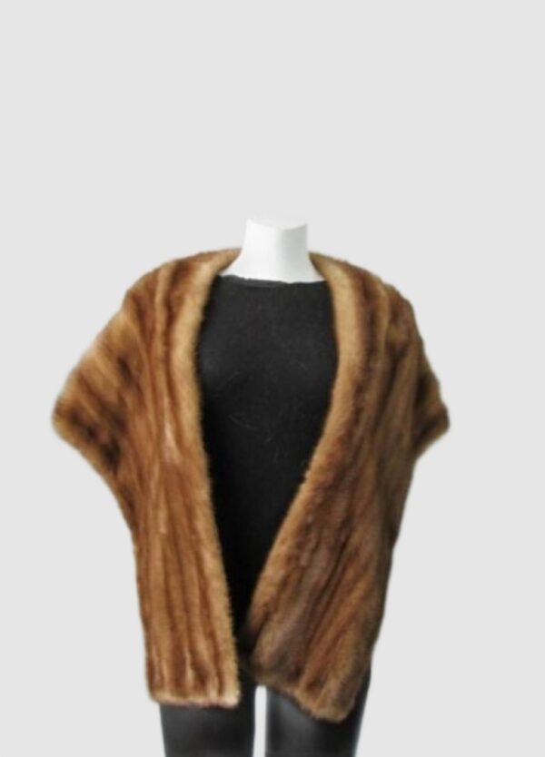 Mink Fur Shawl Stole Wrap Cape Wedding MINT