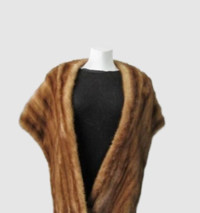Mink Fur Shawl Stole Wrap Cape Wedding MINT