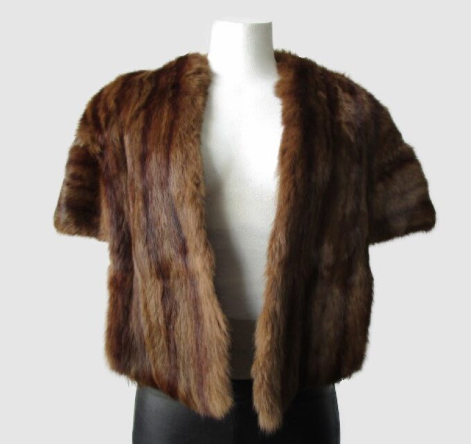 Squirrel Fur Stole Wrap Wedding MINT+