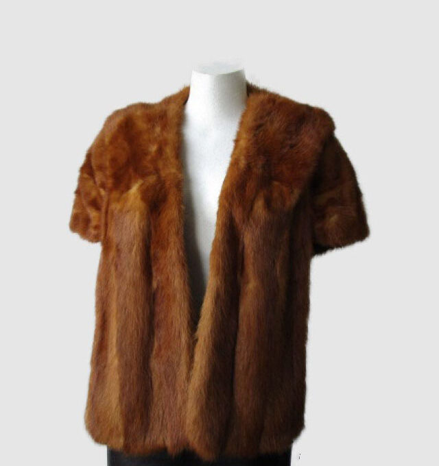 Mink Fur Shawl Stole Wrap Cape Mint Chinese Mink