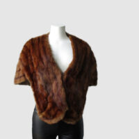 Muskrat Fur Shawl Stole Wrap Cape WEDDING Mint